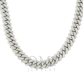 10K GOLD DIAMOND 20/15MM PRONG CUBAN LINK CHAIN 46.35 CT