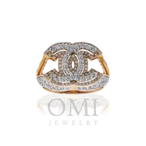 10K GOLD ROUND DIAMOND DESIGNER STATEMENT RING 1.37 CTW