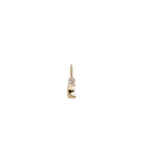 14k Gold Alphabet Soup E Charm