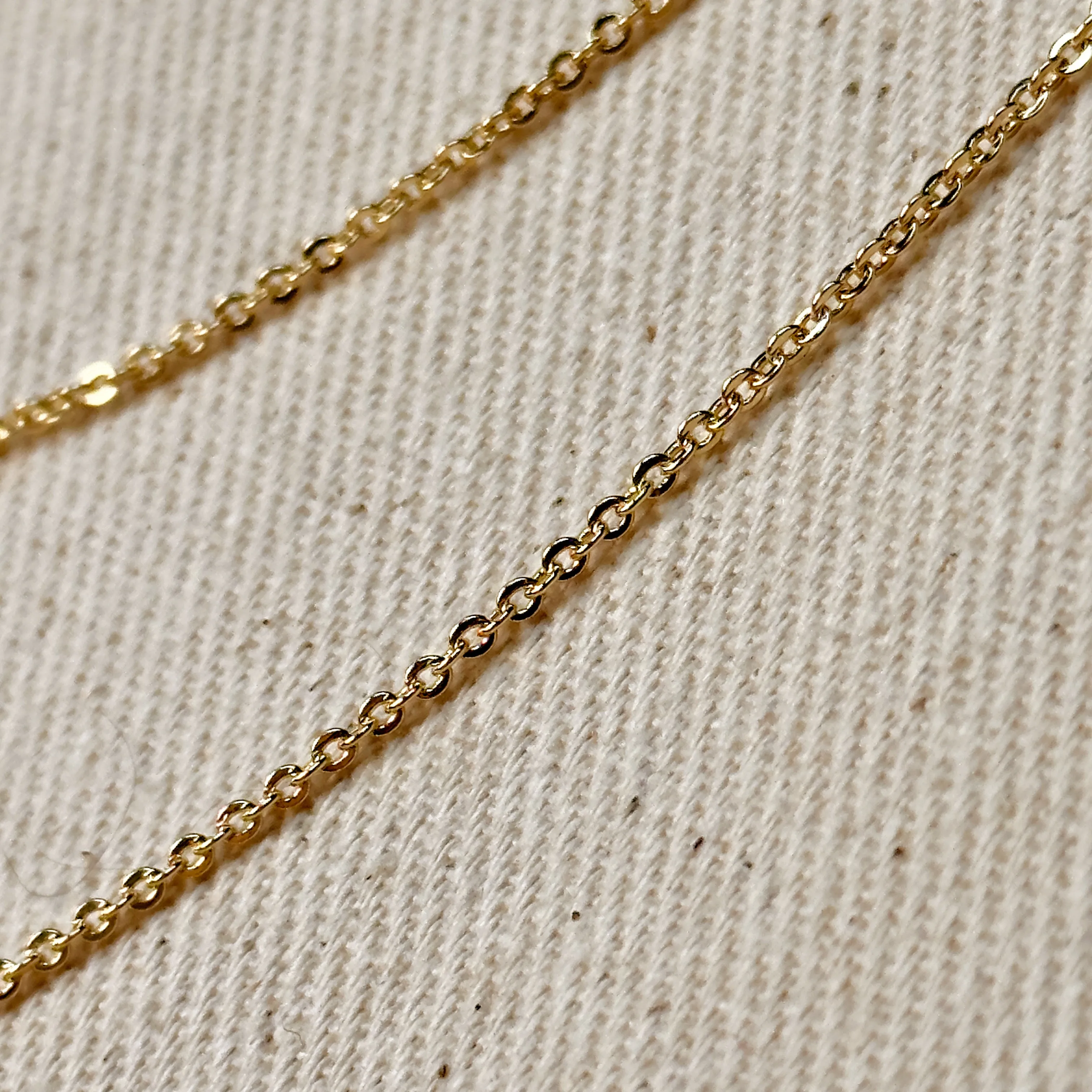 18k Gold Filled 1.45mm Cable Chain