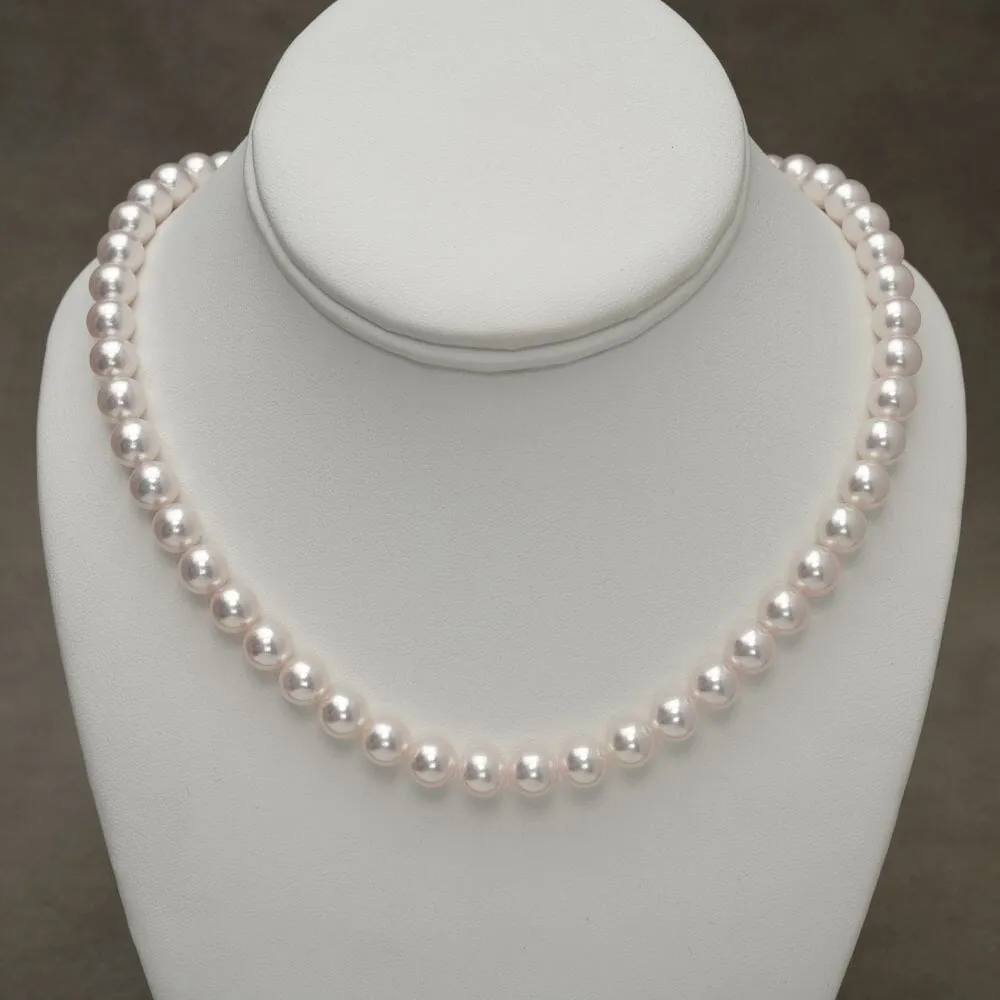 8.13-8.50 mm GIA Certified Hanadama Akoya Pearl Necklace