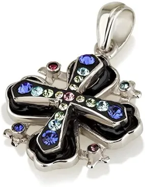 925 Sterling Silver Jerusalem Cross Pendant: A Richly Decorated Symbol of Christ