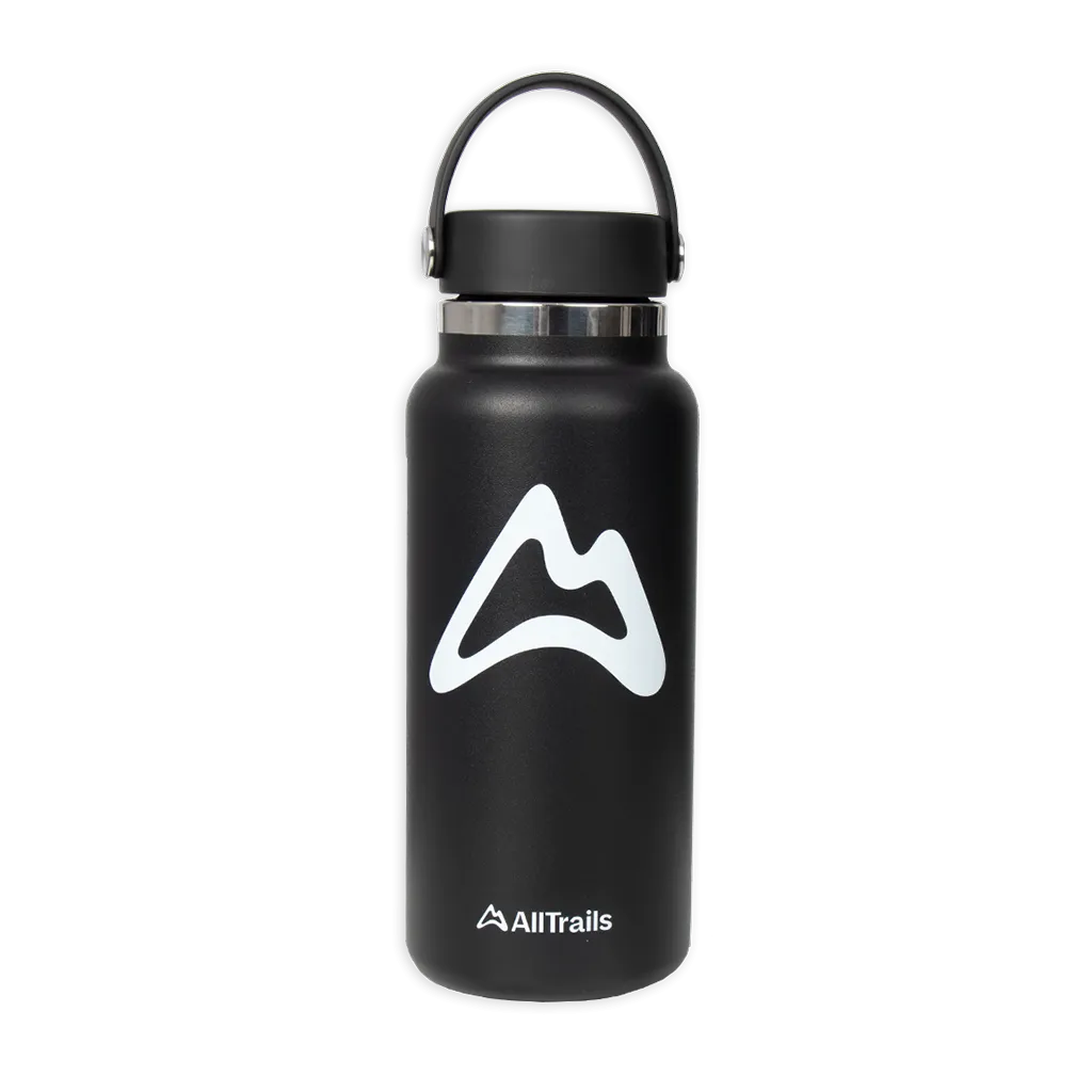 AllTrails × Hydro Flask 32 oz. Wide Mouth Bottle - Black