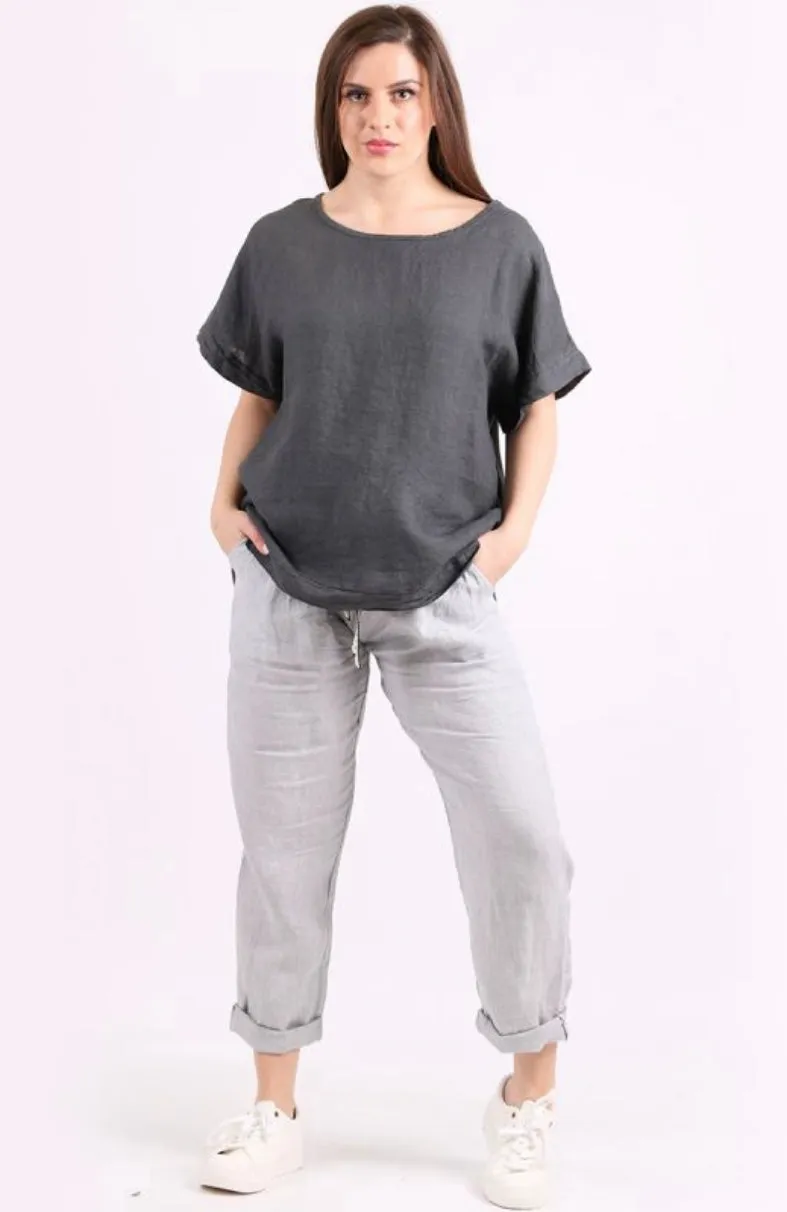 Anne   Kate Italian Tropea Linen Top