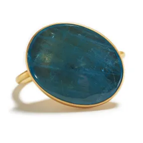 Aqua Oval Ring