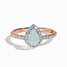 Aquamarine Diamond Ring - Tear of Joy