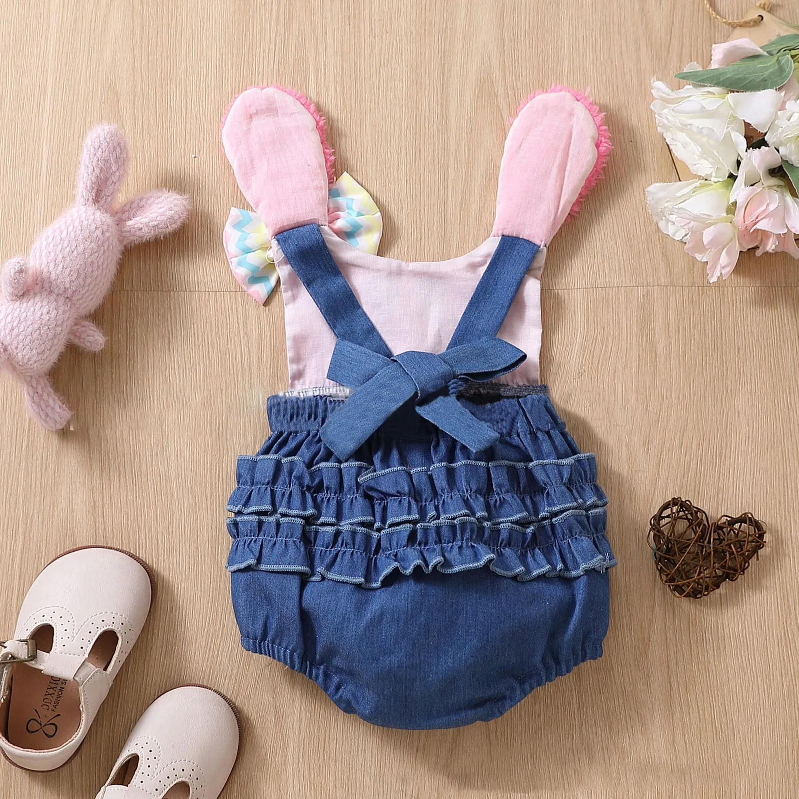 Baby Bunny Embroidered Romper