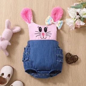 Baby Bunny Embroidered Romper