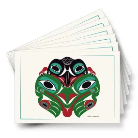 Baby Raven & Frog - Formline Art Cards