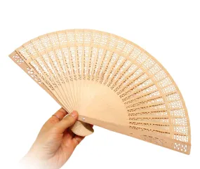 Bamboo Korean Traditional Folding Hand Fans Portable Summer eco-friendly Folded Beige