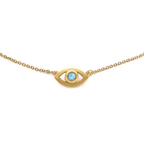 Blue Topaz Eye Necklace