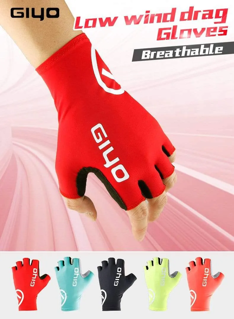 Breaking Wind Cycling Gloves Half Finger Anti-slip Bicycle Mittens Racing Road Bike Glove MTB Biciclet Guantes Ciclismo