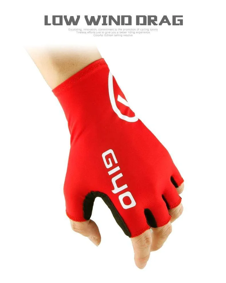 Breaking Wind Cycling Gloves Half Finger Anti-slip Bicycle Mittens Racing Road Bike Glove MTB Biciclet Guantes Ciclismo