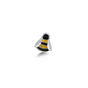 Bumblebee Sterling Silver And Enamel Lapel Pin - ELP0273-YELBK