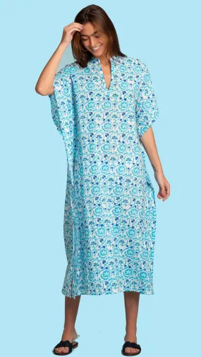 Cabana Caftan | Blue Climbing Vine