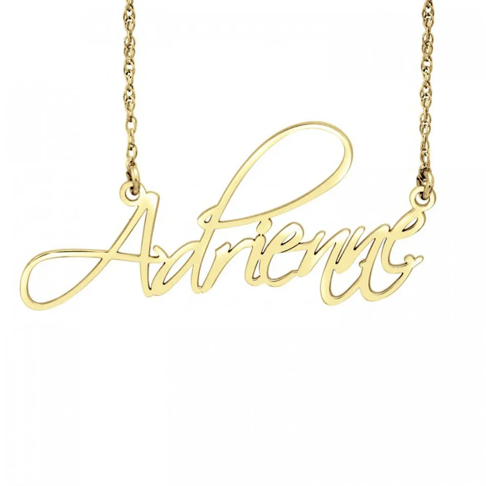 Calligraphy Nameplate Necklace - Two Sizes