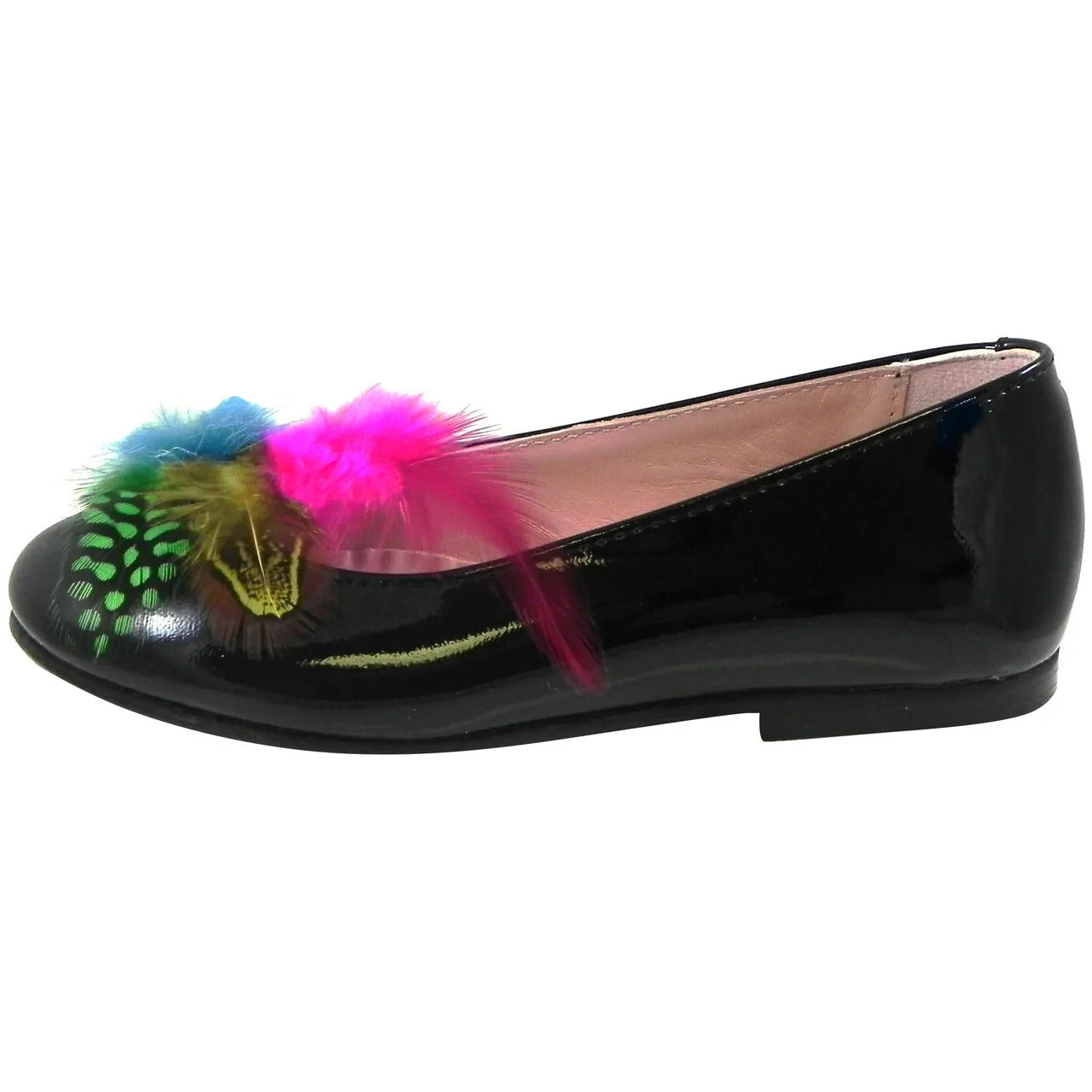 Chupetin 9328 Ballet Flat Shoe Black/Fuchsia