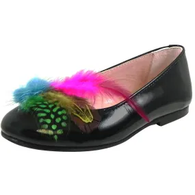 Chupetin 9328 Ballet Flat Shoe Black/Fuchsia