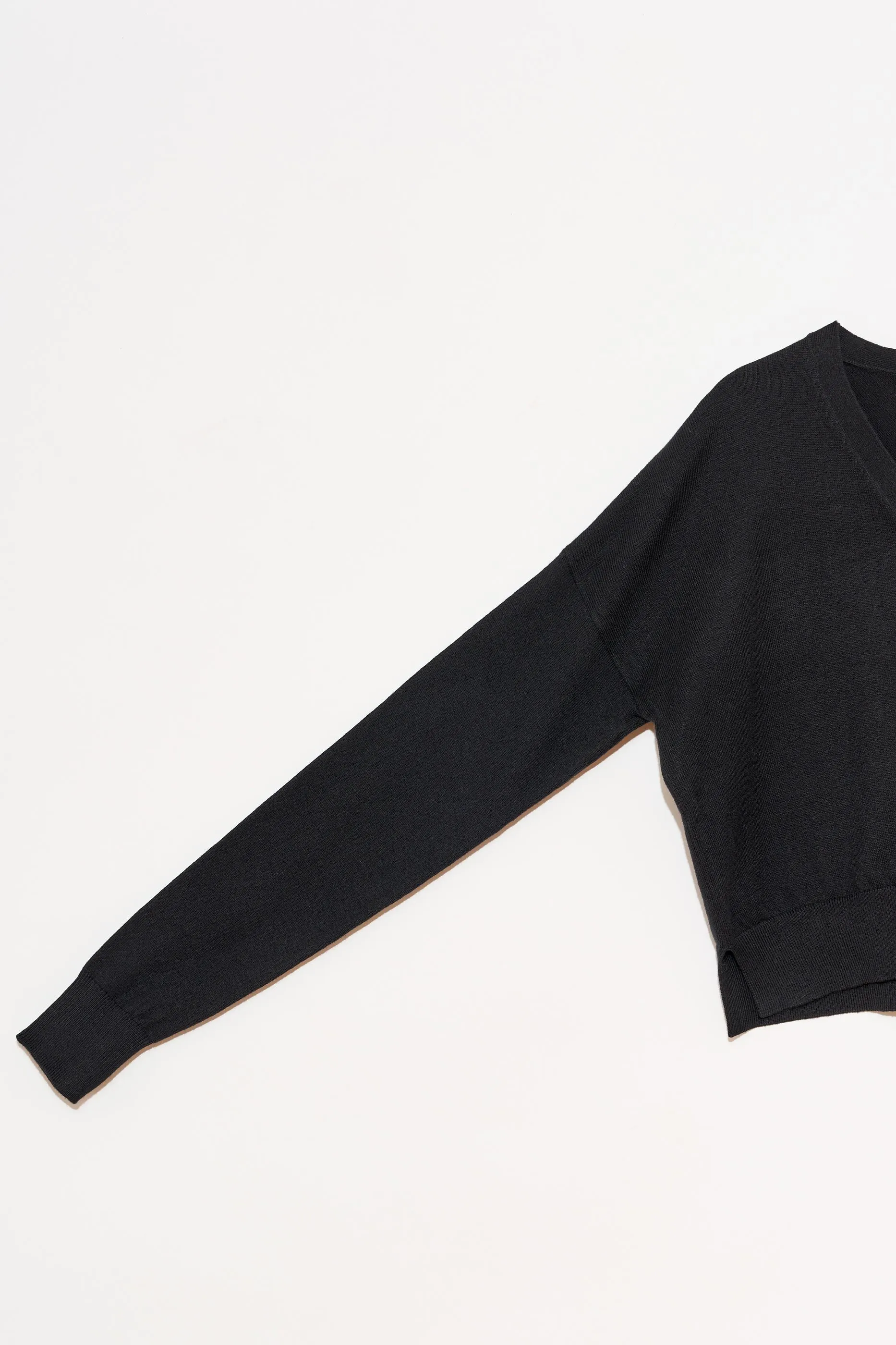 Cotton Cashmere Cropped Cardigan