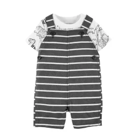 CRT Dark Grey Lining Short Length Dungaree 5065