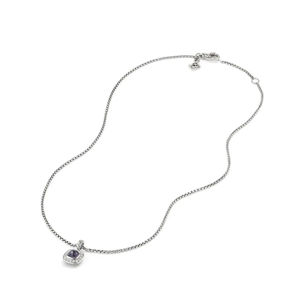 David Yurman Albion Kids Necklace with Black Orchid and Diamonds, 4mm