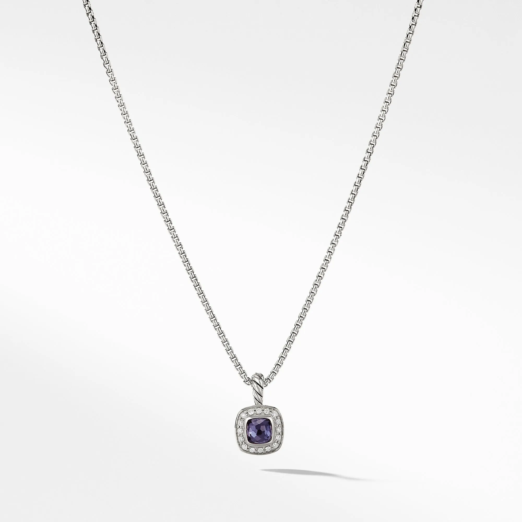 David Yurman Albion Kids Necklace with Black Orchid and Diamonds, 4mm