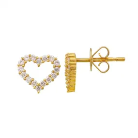 Diamonds Open Heart Studs