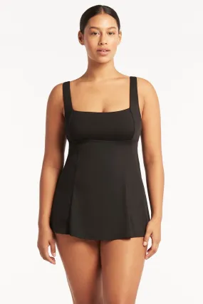 Eco Essentials Square Neck Tummy Control Swim Dress