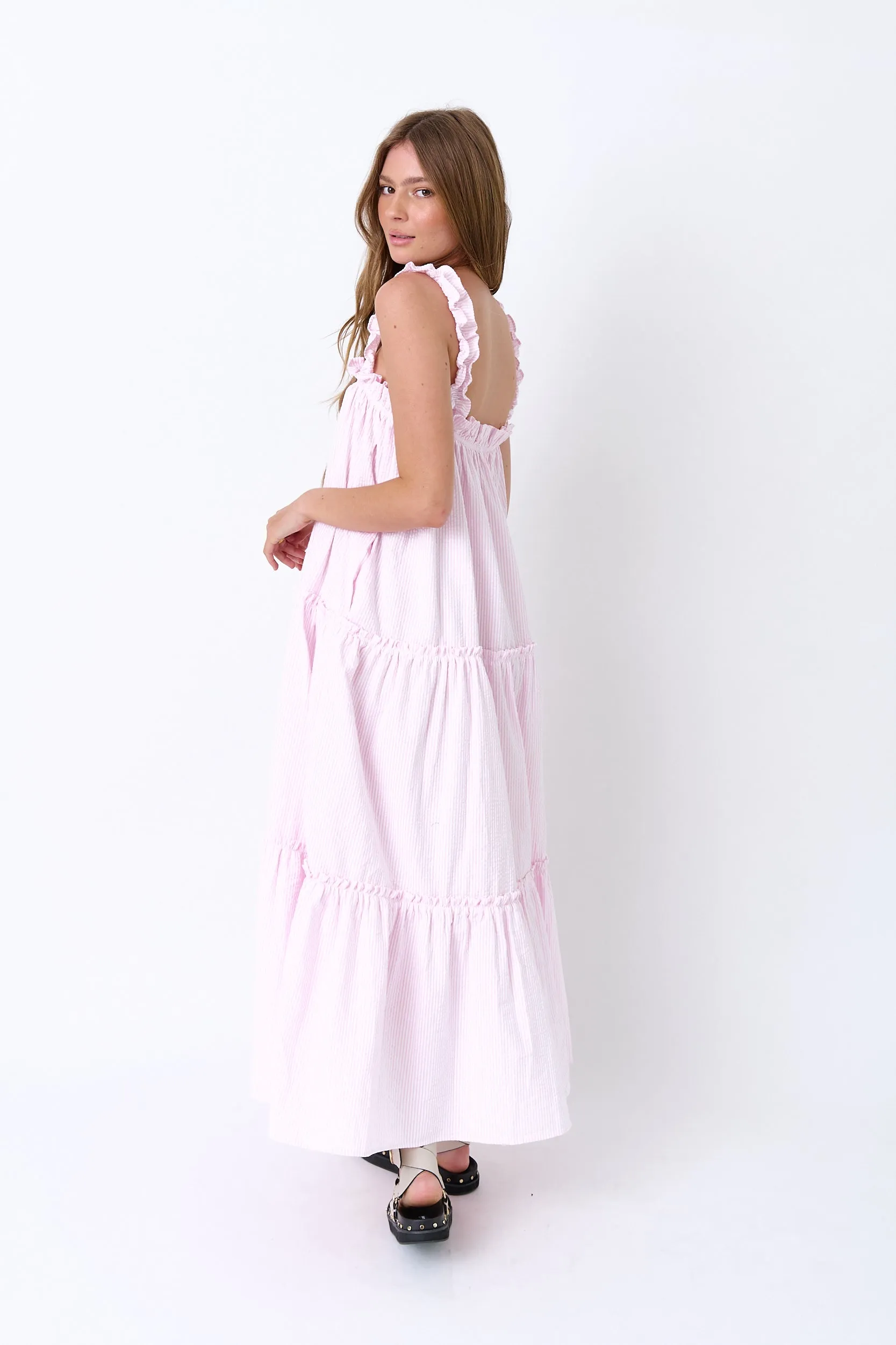 ELLAS Dress Pink Stripe