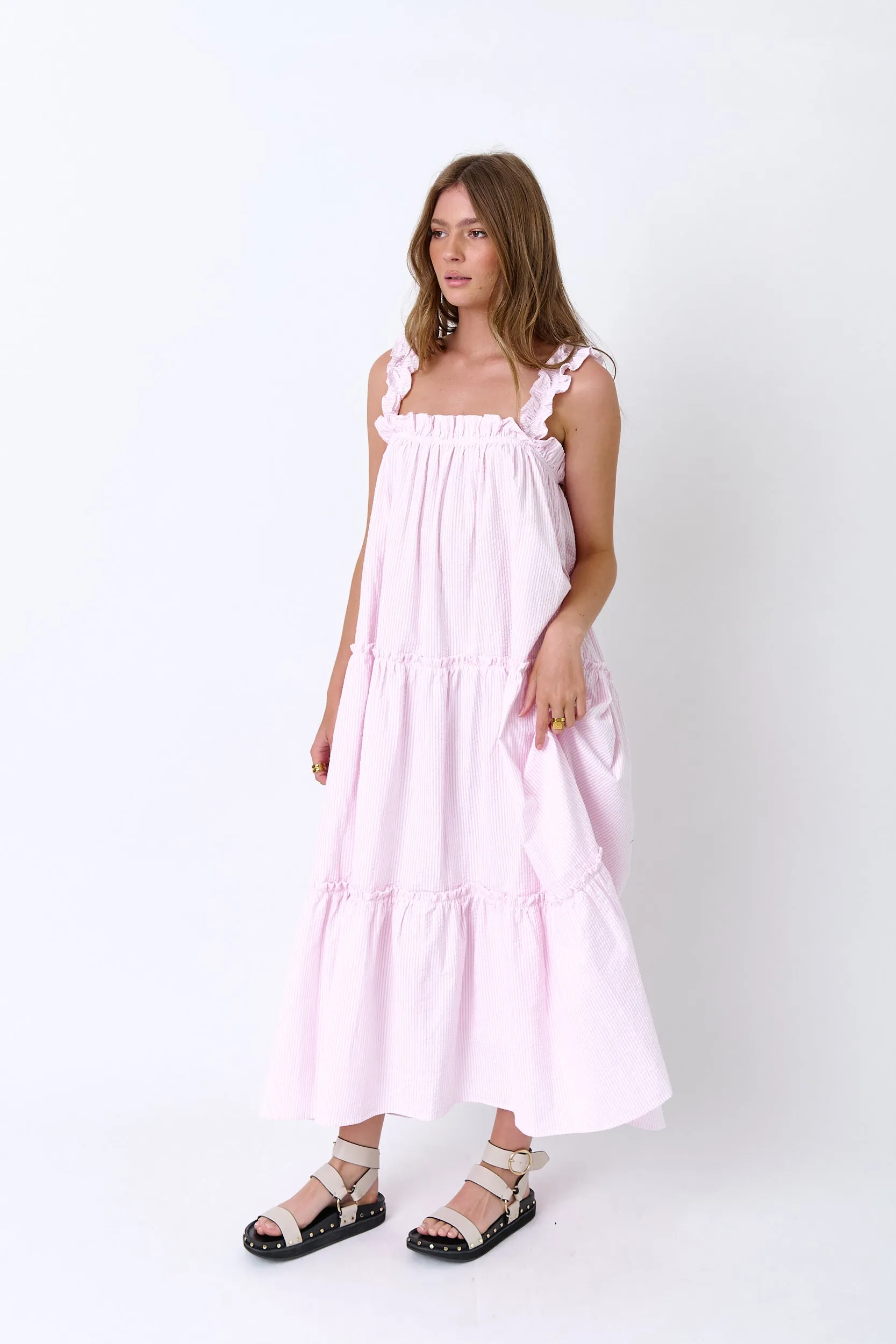 ELLAS Dress Pink Stripe