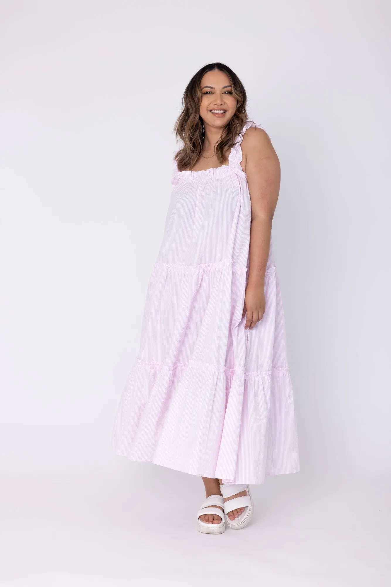 ELLAS Dress Pink Stripe