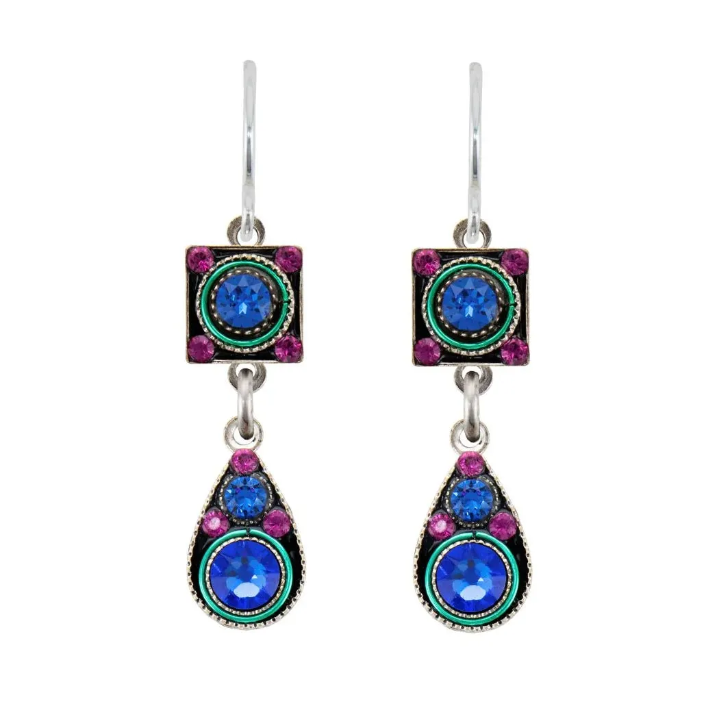 Firefly Designs Petite Two Tier Saphire Earrings