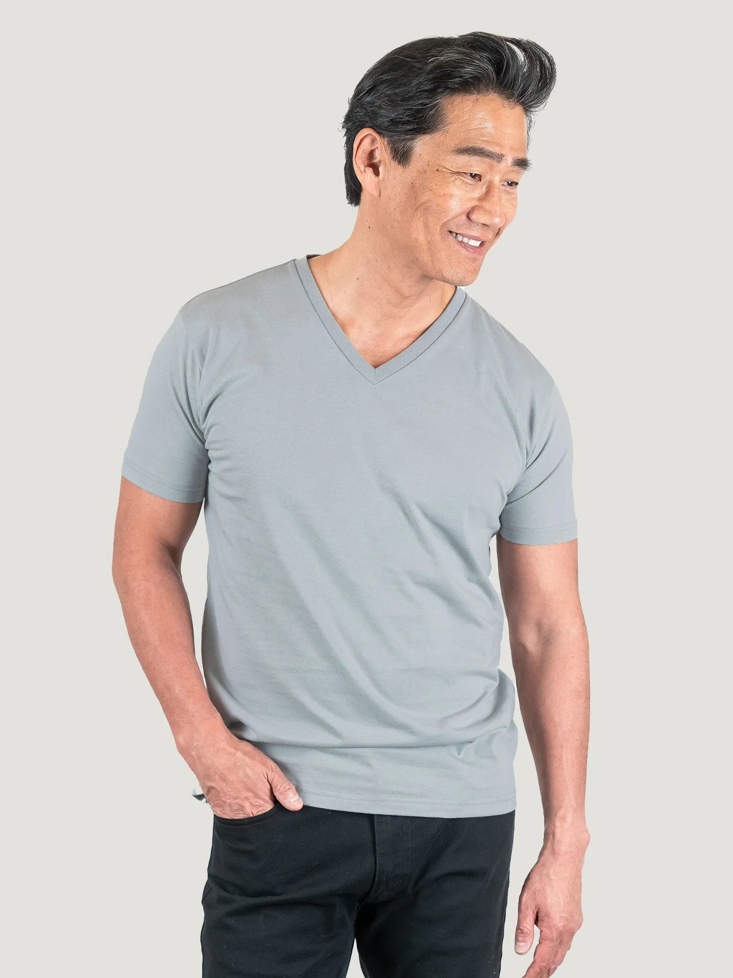 Fog Grey V-Neck