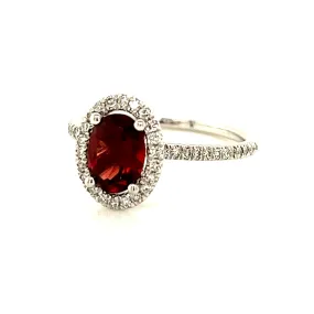 Garnet and Diamond Ring