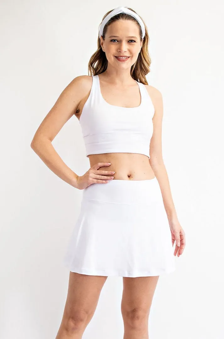 'Goal Time' Skirt - White