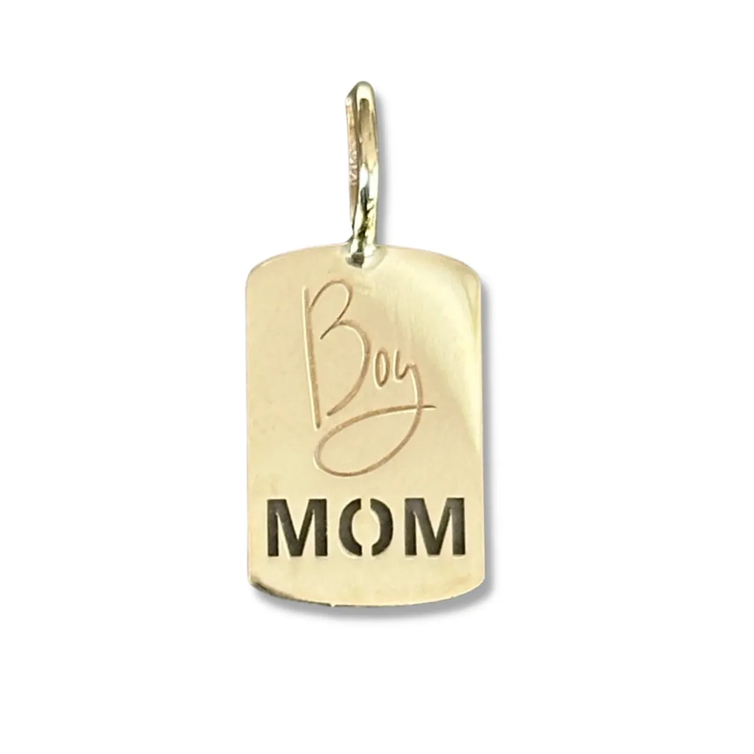 Gold Boy Mom Charm