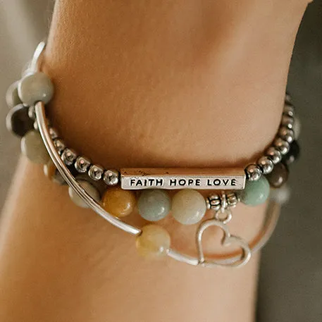 Grandmother | Stone Beaded Charm Bracelet | Onyx