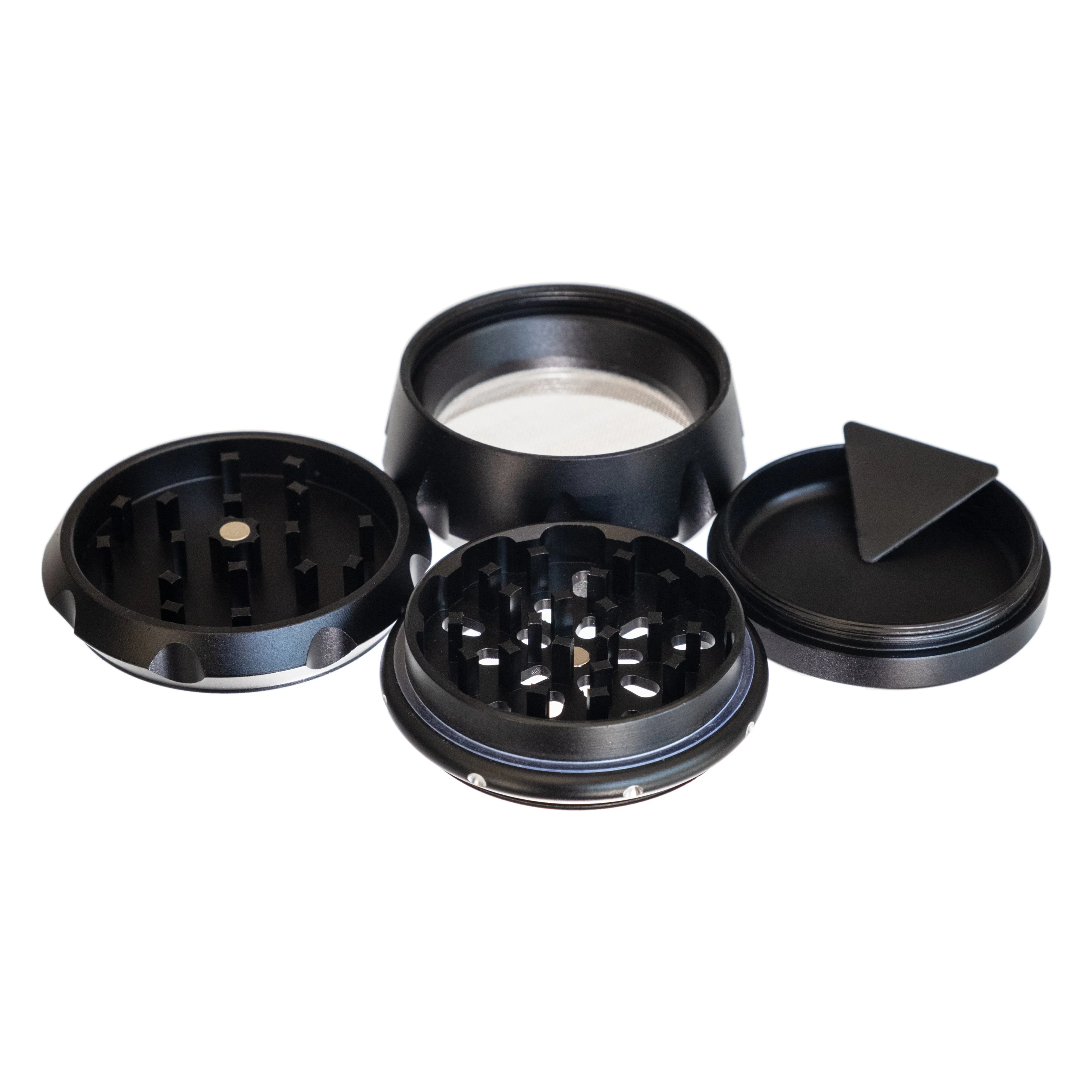 Grinder, Dimpled Aluminum 4-Piece 3-Level 2.5, by Chromium Crusher