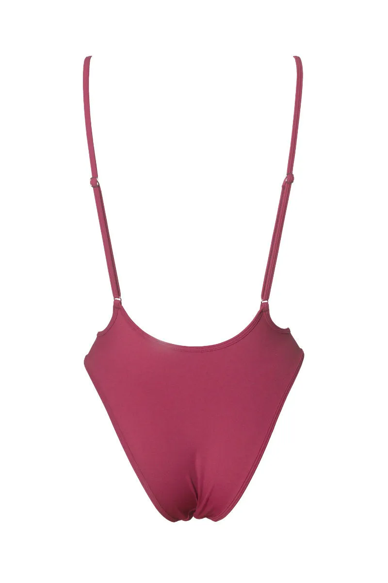 Hamade Activewear Re-edition High Waisted Sling Bottoms - Burgundy