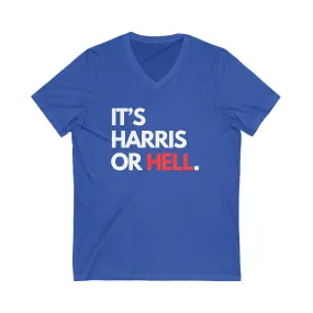 Harris or Hell  V-Neck Tee