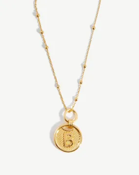 Initial Pendant Necklace - Initial B | 18ct Gold Plated Vermeil