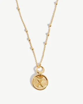 Initial Pendant Necklace - Initial X | 18ct Gold Plated Vermeil