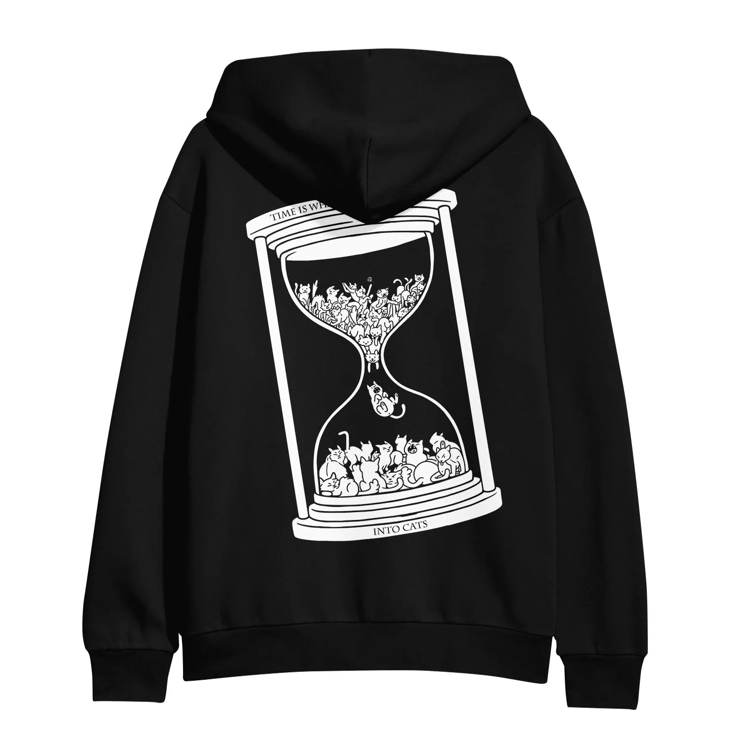 Kittens Cats Black - Zip Up Hoodie