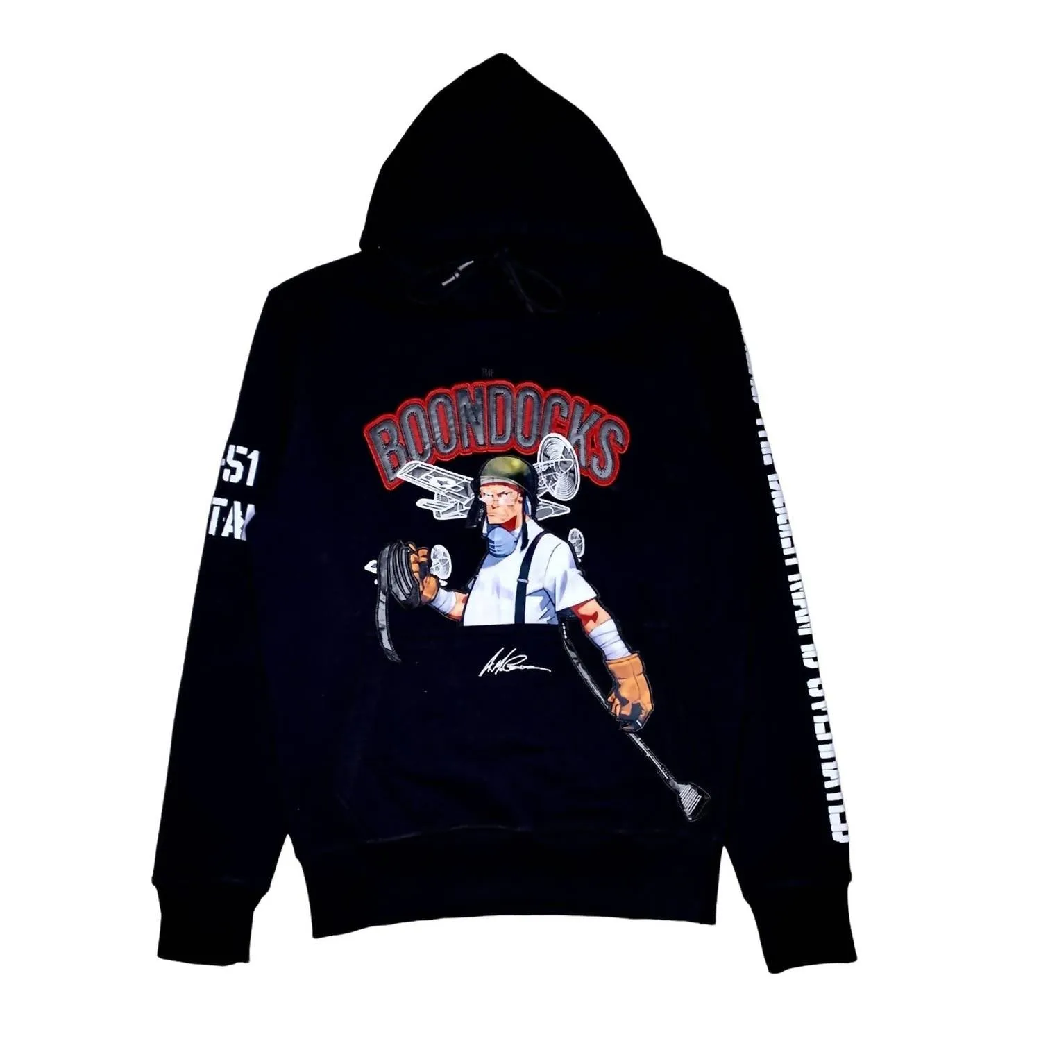 Men's Boondocks Uncle Hoodie In Black