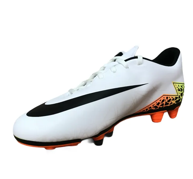 Nike men's football boot Hypervenom Phade II FG 749889 108 white black orange