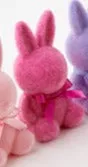 One Hundred 80 Degrees Flocked Sitting Bunny - Medium