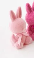 One Hundred 80 Degrees Flocked Sitting Bunny - Medium