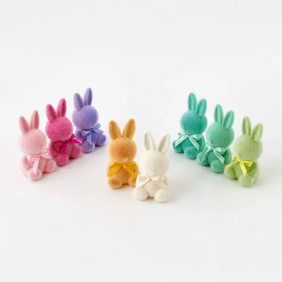 One Hundred 80 Degrees Flocked Sitting Bunny - Medium