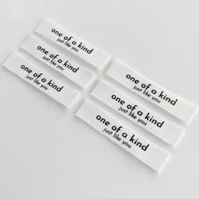 One of a Kind, Just Like You - Sew in labels from Intensely Distracted