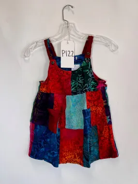 P122 One of a Kind Kids Patchwork Jumper Dress L